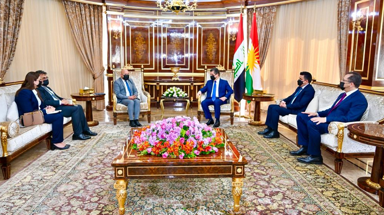 Masrour Barzani meets with a delegation from the International Finance Corporation