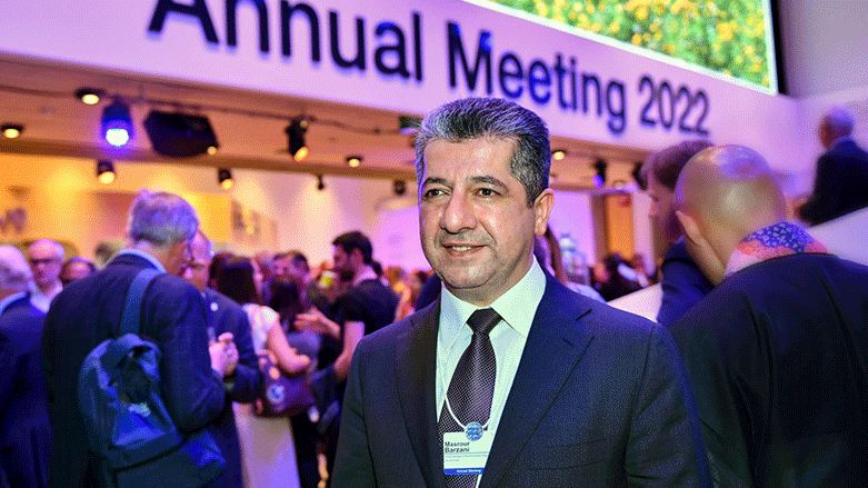 Prime Minister Masrour Barzani during the annual meeting of the World Economic Forum in Davos, Switzerland, May 22, 2022. (Photo: KRG)