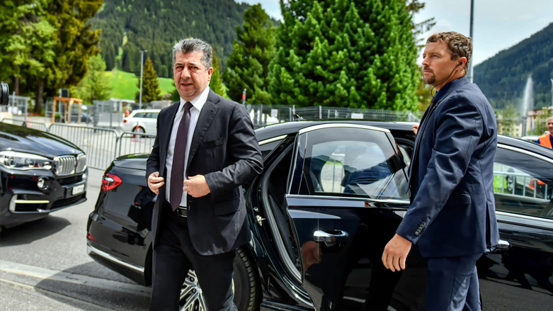 Kurdistan Region Prime Minister Masrour Barzani arrives at the World Economic Forum Annual Meeting 2022 in Davos, Switzerland, May 22, 2022 (Photo: KRG)