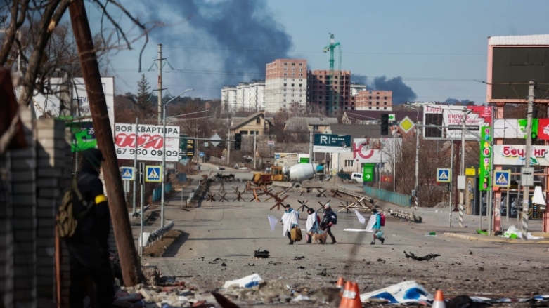 شهر جنگ زده‌ی کی‌یف در مرکز اوکراین