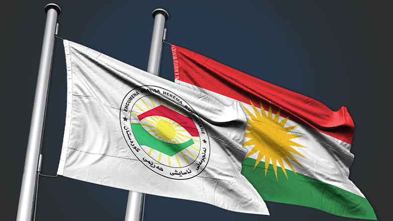 The flags of the Kurdistan Region and the Kurdistan Region's Security Council (Photo: Combined photo by Kurdistan 24)