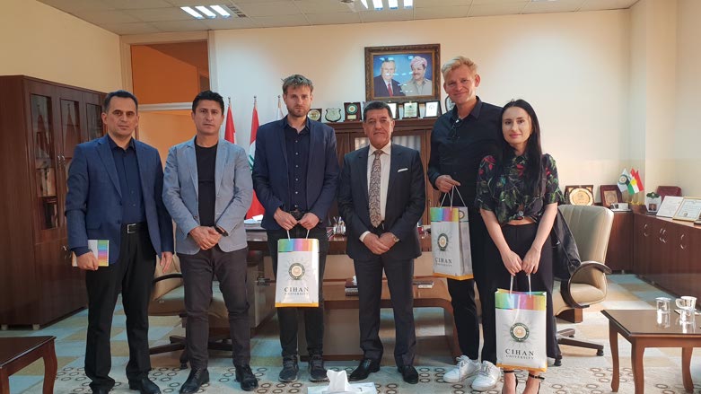A three-person delegation of academics from the Jagiellonian University in Krakow, Poland, recently visited the Kurdistan Region (Photo: KRG Poland)
