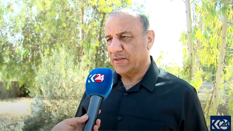 The representative of the Kurdistan Regional Government (KRG) to the Iraqi Armed Forces Command General Abdul-Khaliq Talaat, speaking to Kurdistan 24 correspondent, May 29, 2022. (Photo: Kurdistan 24)