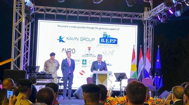 Dutch Consul General to Erbil, Jaco Beerends, opened the King’s Day event in Erbil together with Kurdistan’s Interior Minister Reber Ahmed (Photo: Bepp PotatoChips)