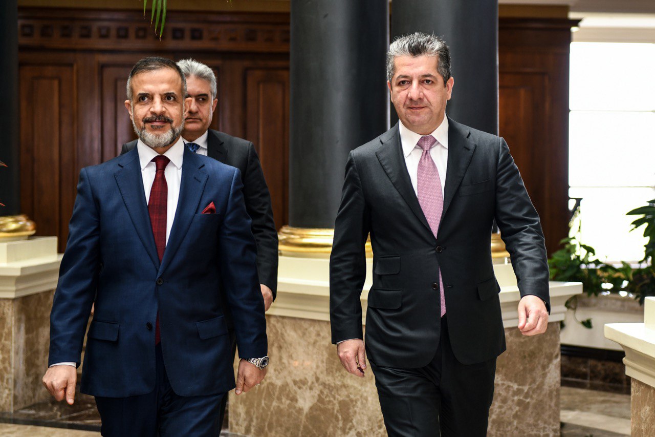 کۆبوونەوەی مەسرور بارزانی، سەرۆکی حکومەتی هەرێمی کوردستان و محەممەد عەلی تەمیم، جێگری سەرۆک وەزیران و وەزیری پلاندانانی حکومەتی عێراق