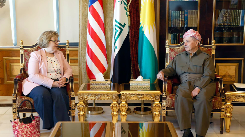 الرئيس مسعود بارزاني ومساعدة وزير الخارجية الأمريكي باربارا ليف