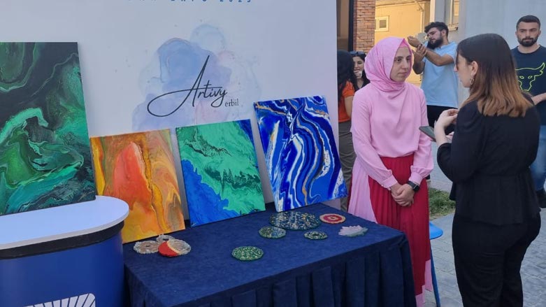 The University of Kurdistan Hewlêr (UKH) on Thursday held an expo for students and alumni (Photo: Wladimir van Wilgenburg/Kurdistan 24).