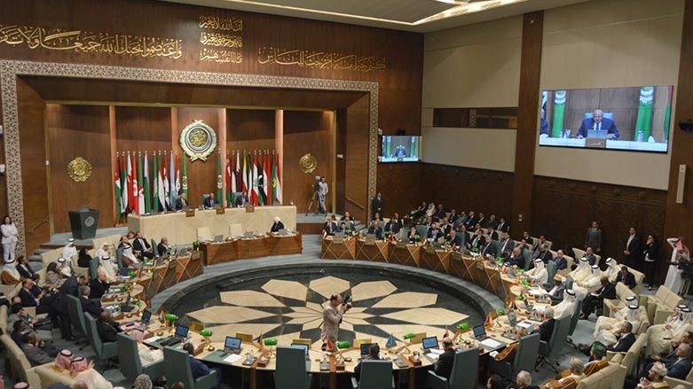 Egypt's Ministry of Foreign Affairs, delegates and foreign ministers of member states convene at the Arab League headquarters in Cairo, Egypt, May 7, 2023. (Photo: Egyptian Ministry of Foreign Affairs via AP)