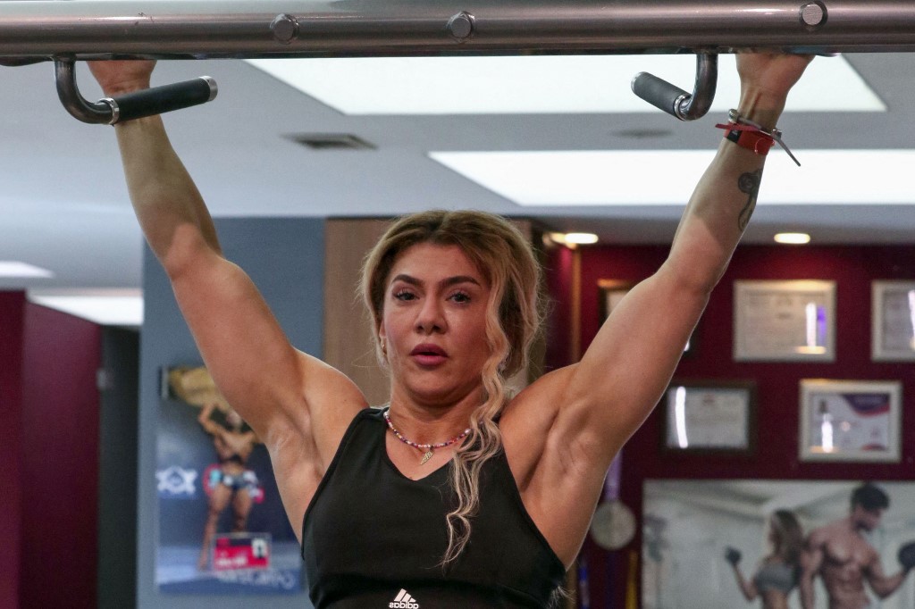 Shylan Kamal trains at a gym in Kurdistan Region's capital Erbil, April 27, 2023. (Photo: Safin Hamed/AFP)