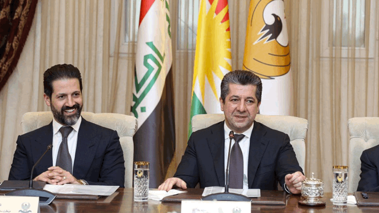 Prime Minister Masrour Barzani and Deputy Prime Minister Qubad Talabani during a cabinet meeting in 2020 (Photo: KRG)