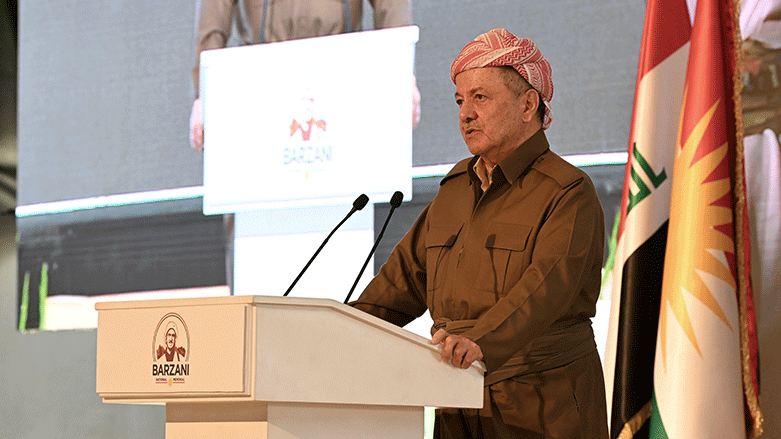 KDP President Masoud Barzani delivering remarks at the inauguration of Barzani National Memorial, May 11, 2023. (Photo: KRG)