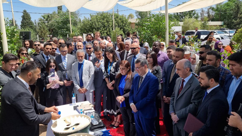 5,000 trees were planted in Erbil with the help of the Dutch technology Groasis Waterboxx, a device to help to grow trees in dry areas (Photo: Wladimir van Wilgenburg/Kurdistan 24).
