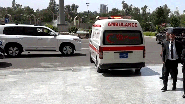 ئەو ئەمبۆلانسەی جەلال پەرێشانی گواستەوە بۆ نەخۆشخانە