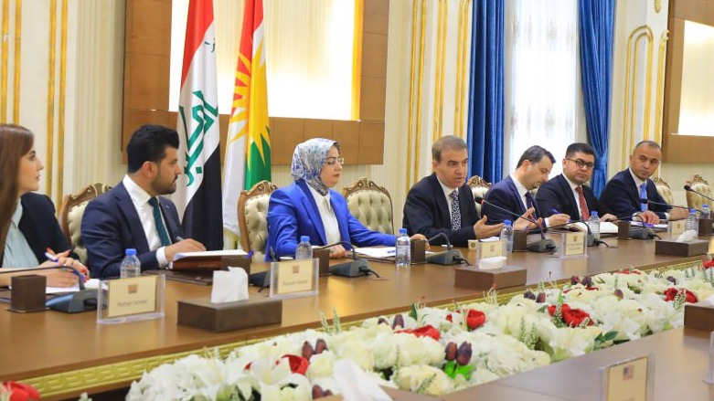 Kurdistan Parliament Deputy Speaker Dr. Hemin Hawrami and Secretary Muna Kahveci on Sunday met diplomatic officials to discuss the upcoming elections in the Kurdistan Region (Photo: Kurdistan Parliament)