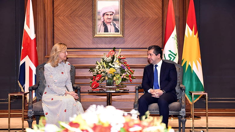 Kurdistan Region Prime Minister Masrour Barzani (right) during his meeting with United Kingdom’s Duchess of Edinburgh, Sophie Helen Rhys-Jones, May 23, 2023. (Photo: KRG)