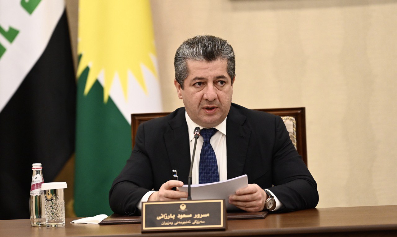 Kurdistan Region Prime Minister Masrour Barzani at the Council of Ministers meeting, May 24, 2023. (Photo: KRG)