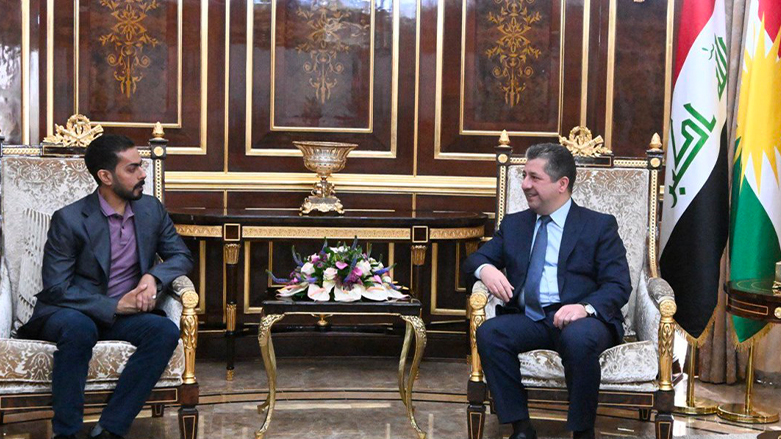 Kurdistan Region Prime Minister Masrour Barzani (right) during his meeting with Sheikh Khalifa Sheikh Tahnoon Bin Mohammed Al Nahyan, Abu Dhabi Ruler’s Representative in the Eastern Region, May 29, 2023. (Photo: KRG)