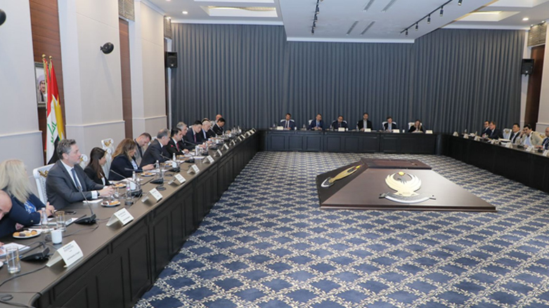 KRG officials, members of the diplomatic community are pictured during a meeting in Erbil, May 30, 2023. (Photo: KRG)