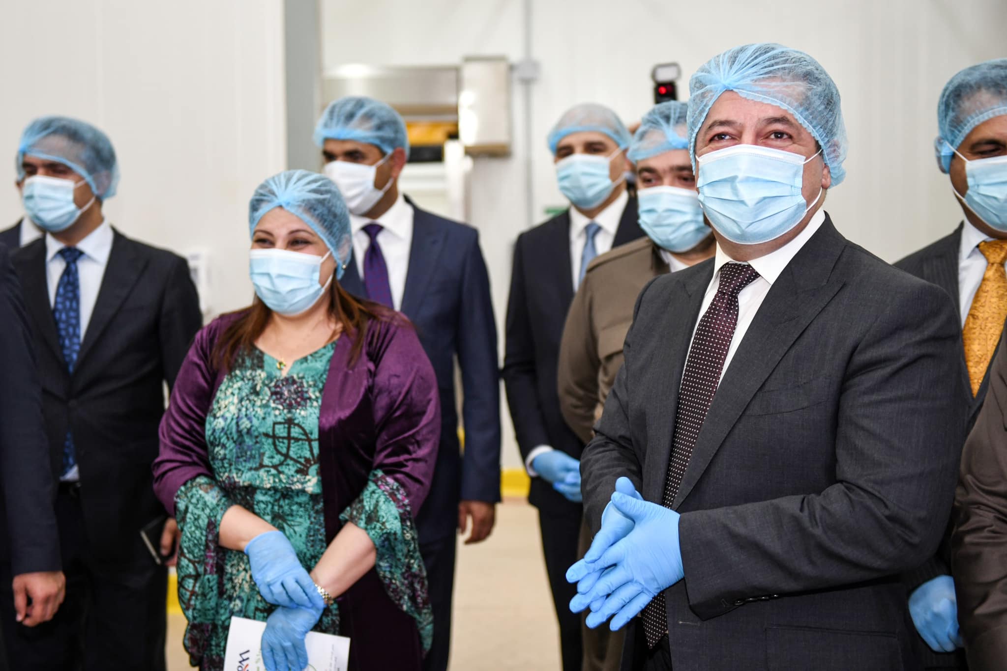 Kurdistan Region Prime Minister Masrour Barzani (right) touring Zom Factory in Erbil, May 30, 2023. (Photo: KRG)