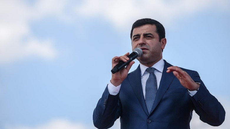 The then-co-chair of the HDP Selahattin Demirtaş delivers a speech in Istanbul during a rally, Istanbul, Turkey, June 5, 2016. (Photo: AFP)