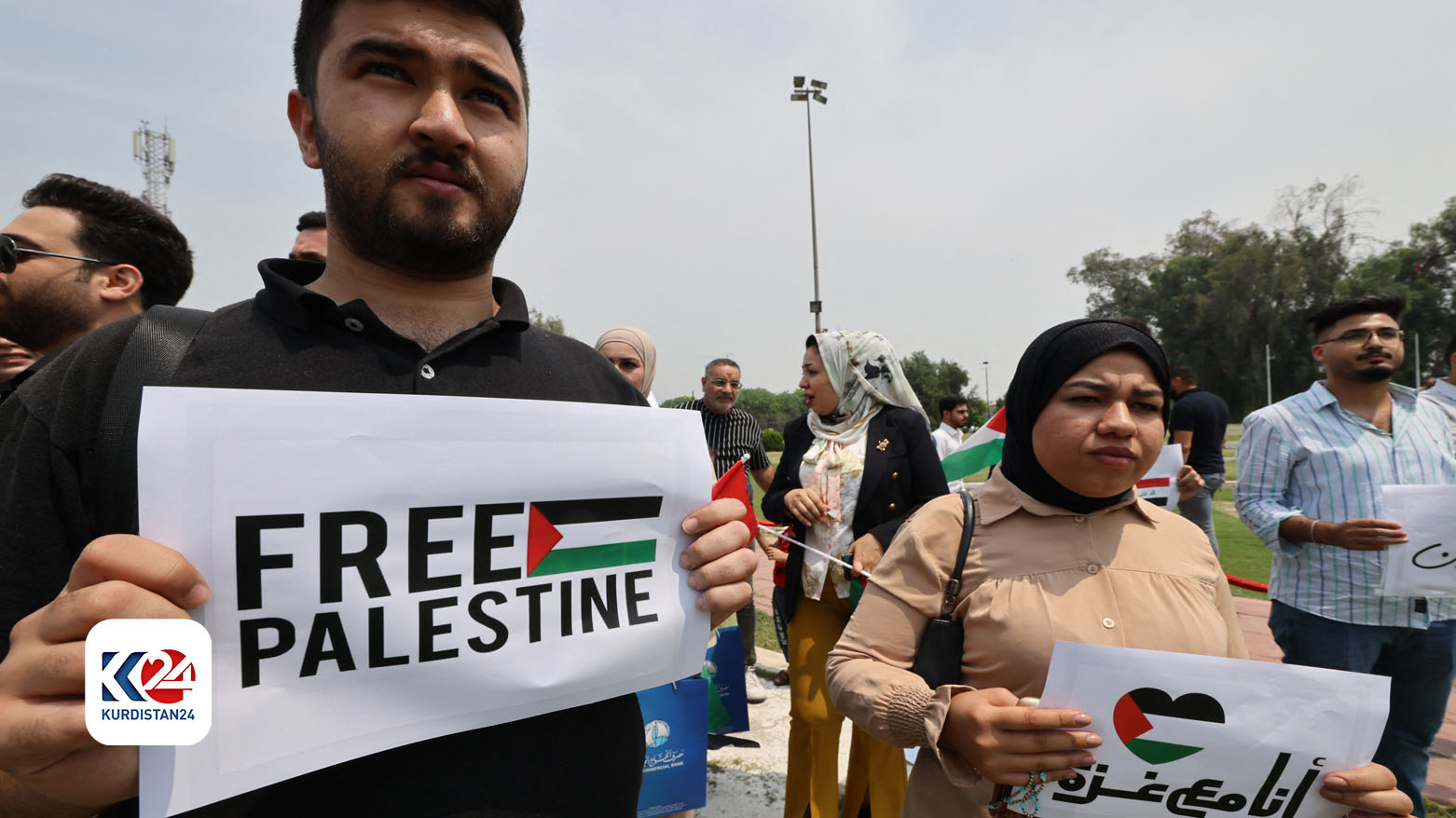تجمع دانشجویان در بغداد برای حمایت از فلسطین - عكس: ای اف پی