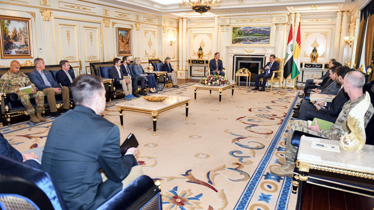 A view of the meeting between KRG PM Masrour Barzani and the US Senators and the accompanying delegation. (Photo: KRG)