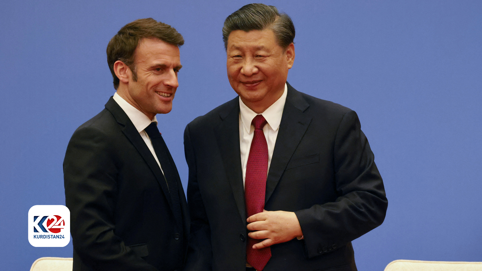 الرئيسان الصيني شي جين بينغ والفرنسي إيمانويل ماكرون / رويترز