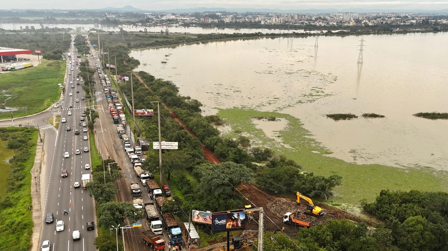 A view of the floods in southern region of Brazil. (Photo: AFP)