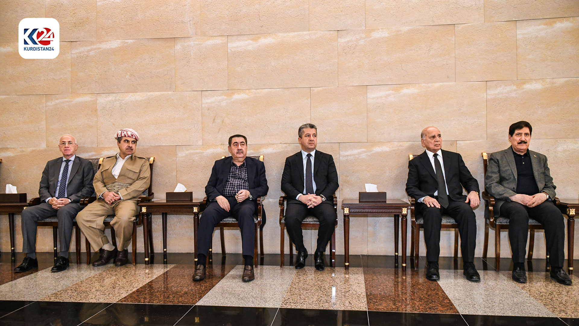 سەرۆکوەزیران مەسرور بارزانی بەشداریی لە پرسەی هاوژینی فوئاد حوسێن کرد