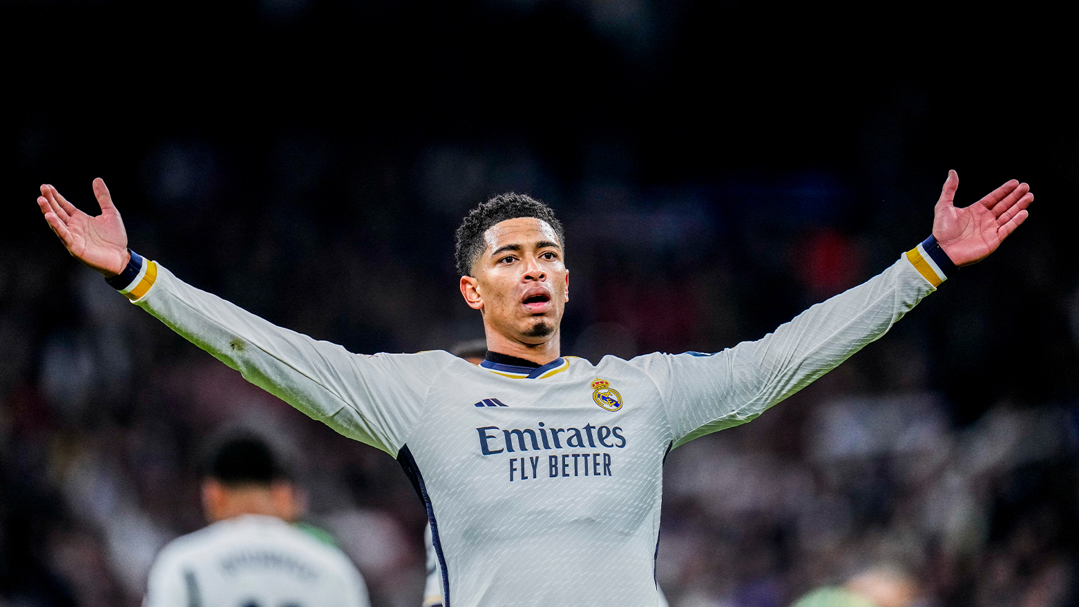 Real Madrid's Jude Bellingham and his signature celebration. (Photo: AP)
