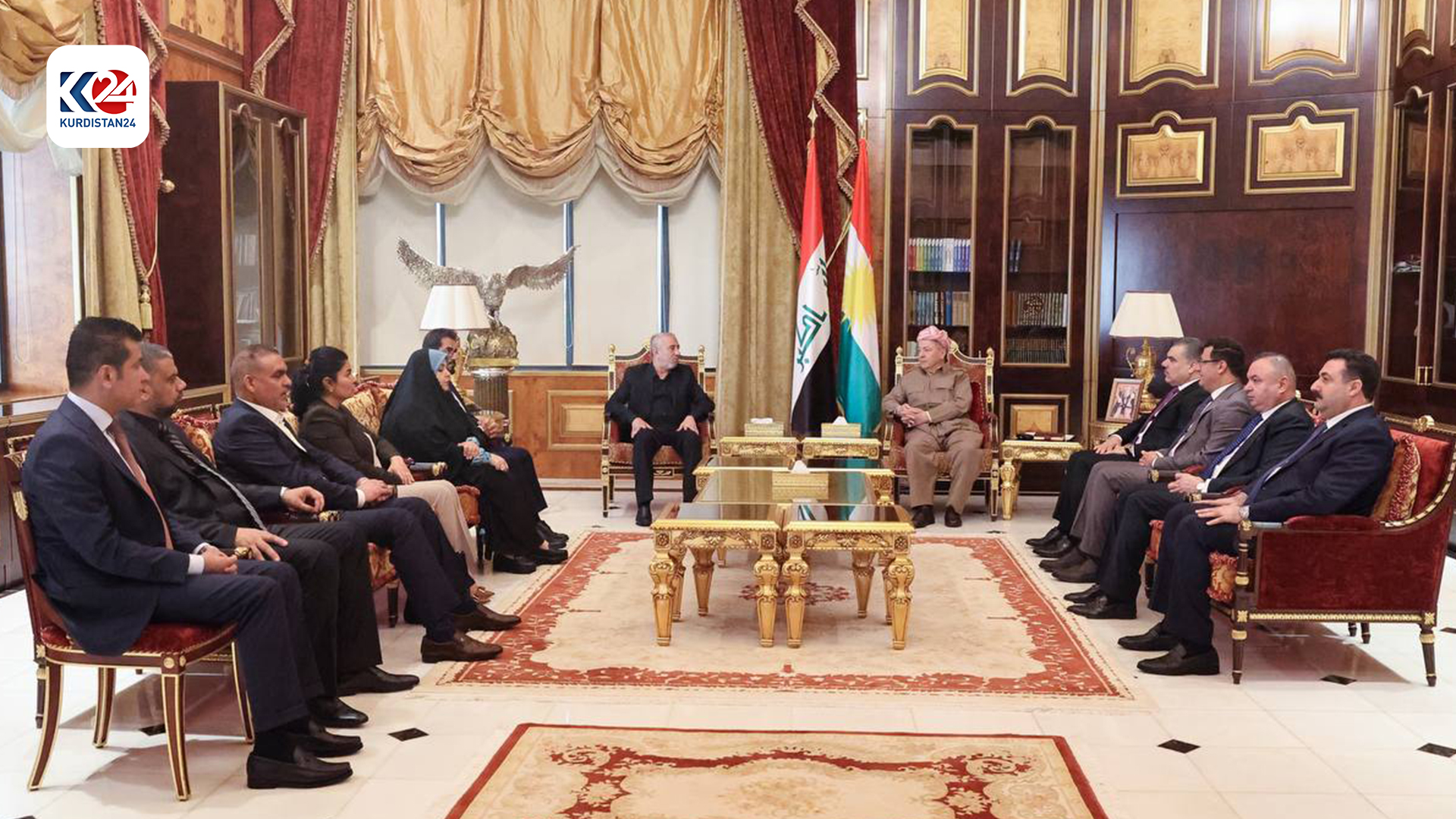 دیدار پرزیدنت مسعود بارزانی و اعضای کمیسیون شهدا و زندانیان سیاسی در مجلس نمایندگان عراق