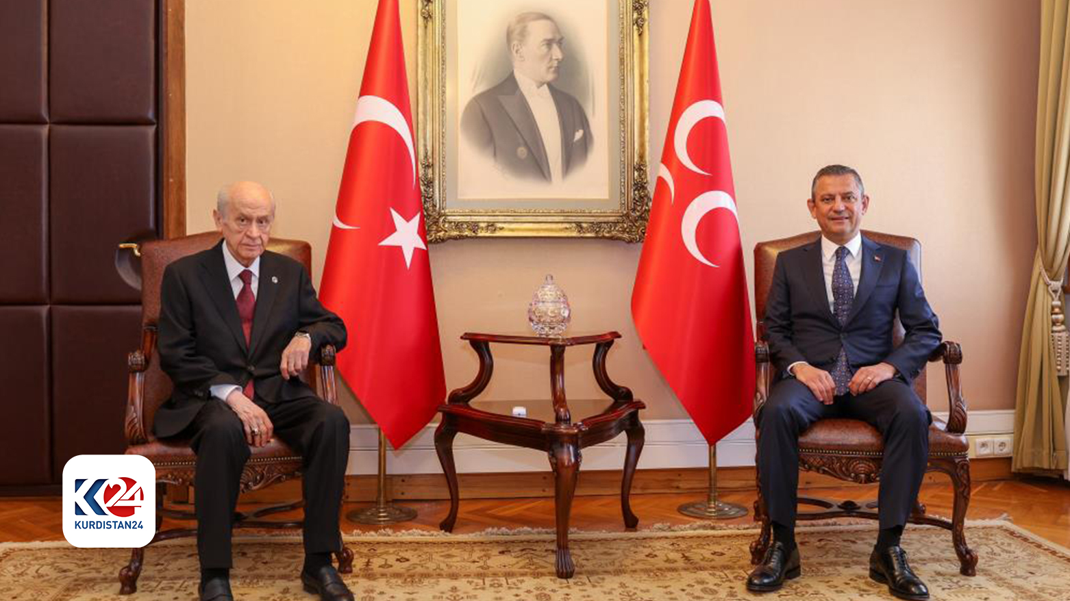 MHP Genel Başkanı Devlet Bahçeli ile CHP Genel Başkanı Özgür Özel
