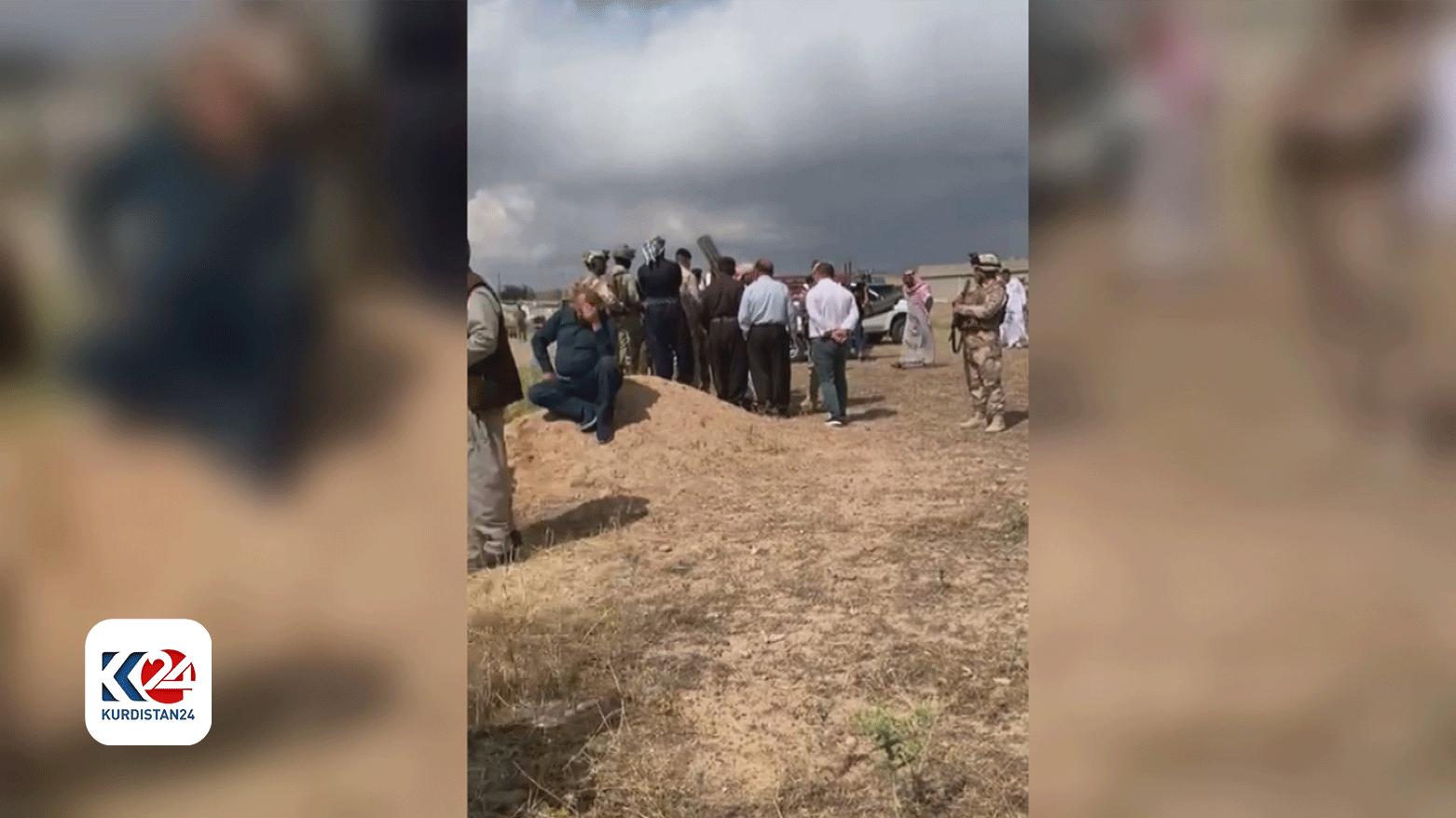 The scene of arresting the two Kurdish Farmers in Palkana village. (Photo: Kurdistan24)