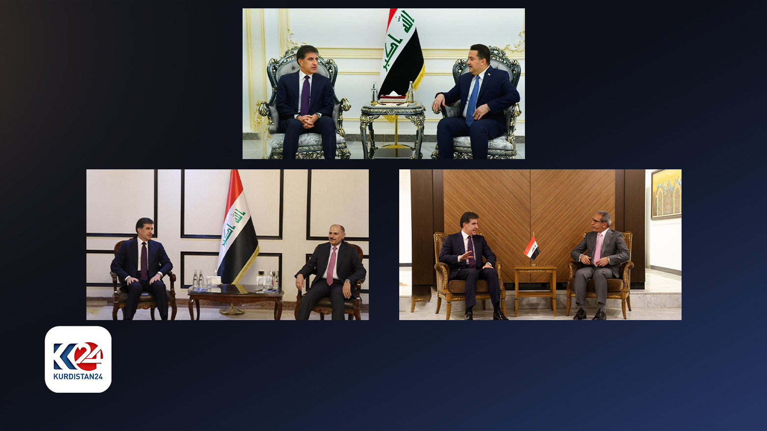دیدارهای امروز نچیروان بارزانی، رئیس اقلیم کوردستان در بغداد