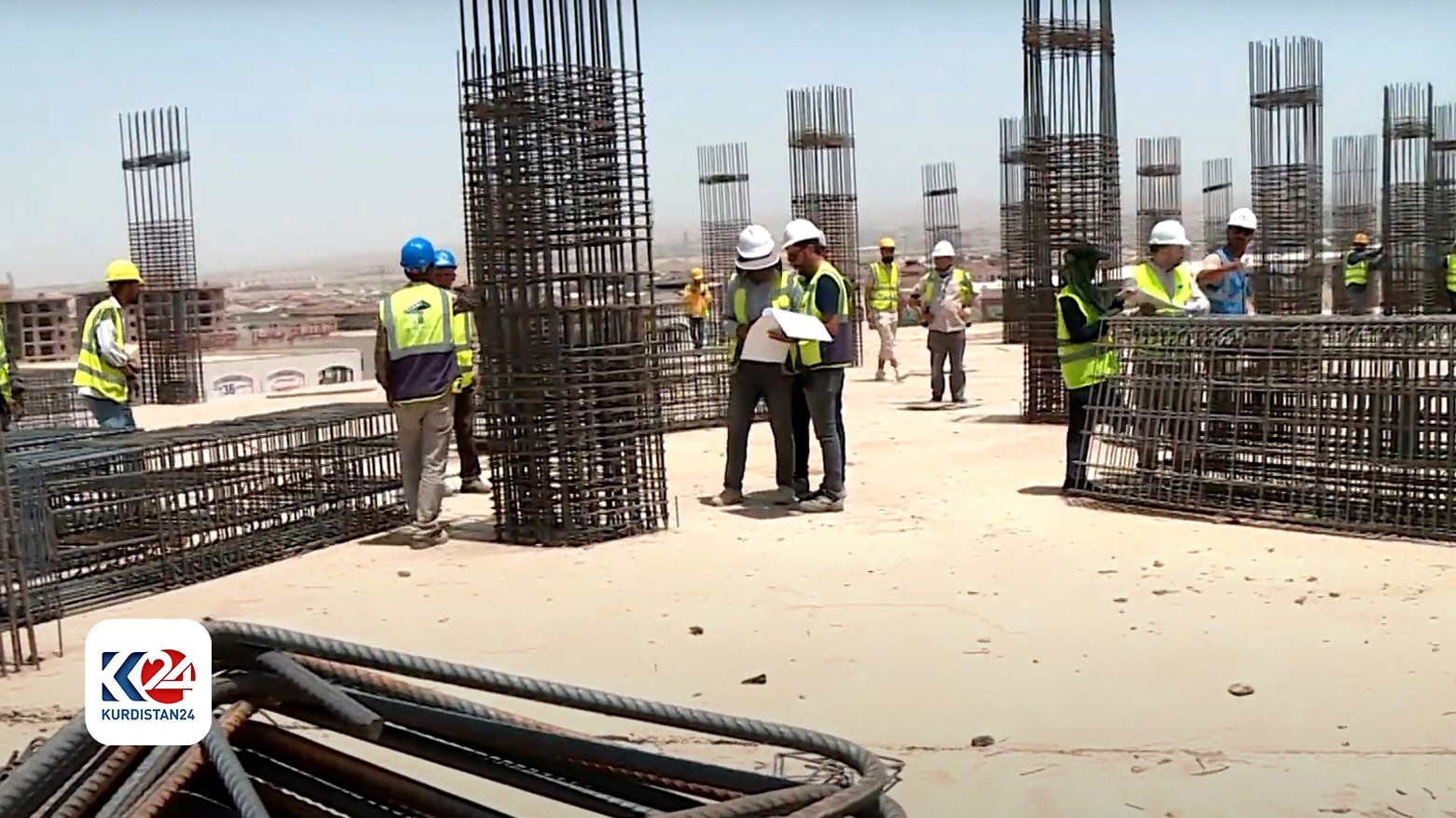 Engineers and construction work. (Photo: Kurdistan 24)