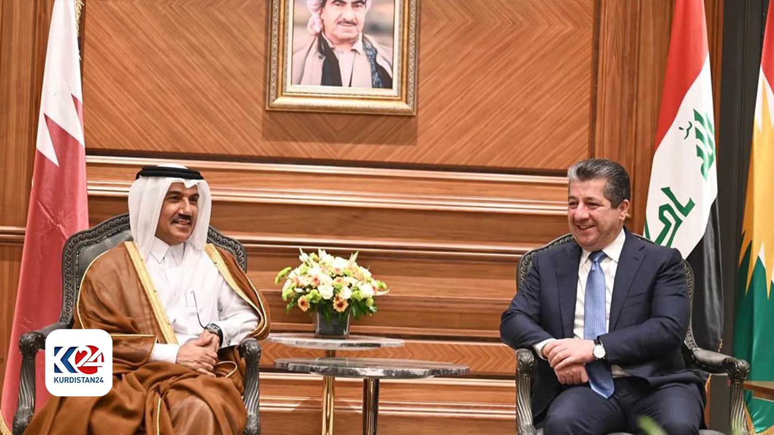 PM Barzani, top Qatari official discuss strengthening bilateral ties