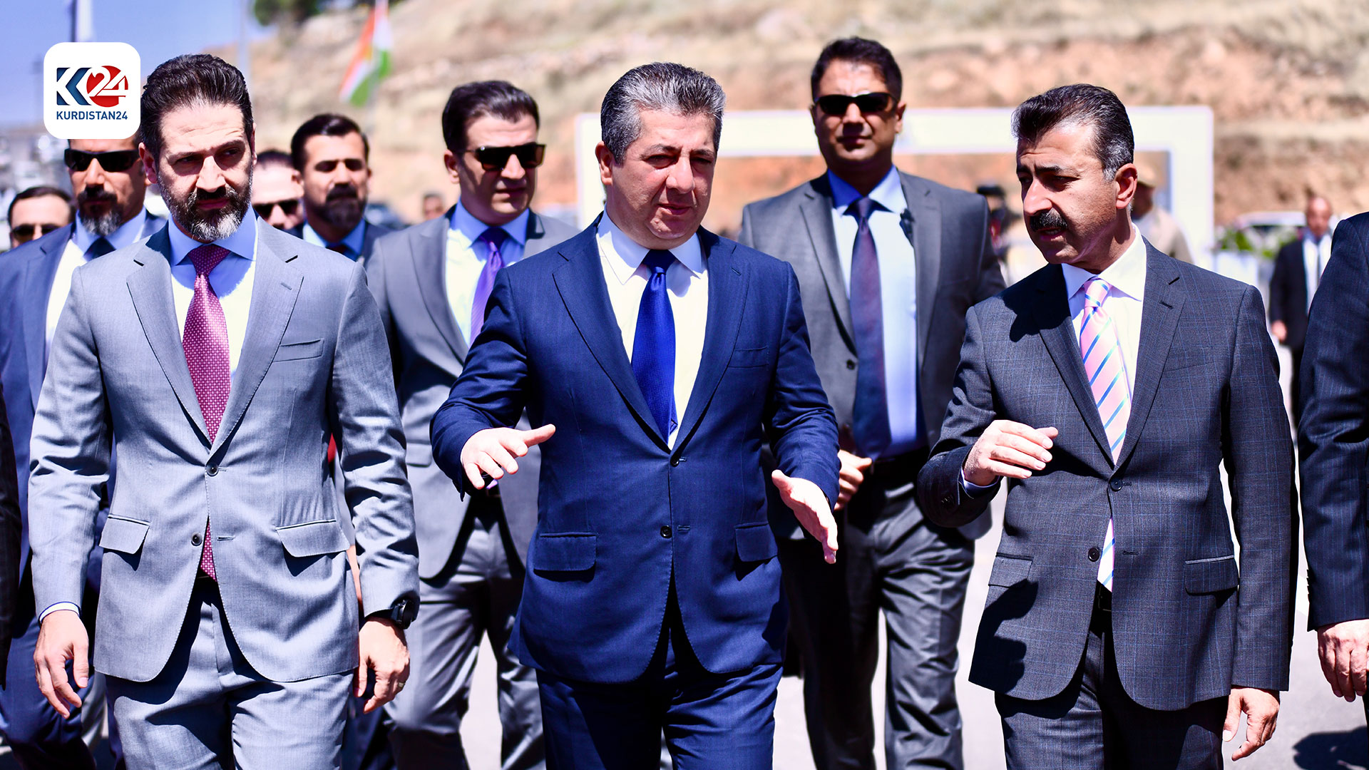 بحضور رئيس حكومة إقليم كوردستان.. افتتاح جسر 