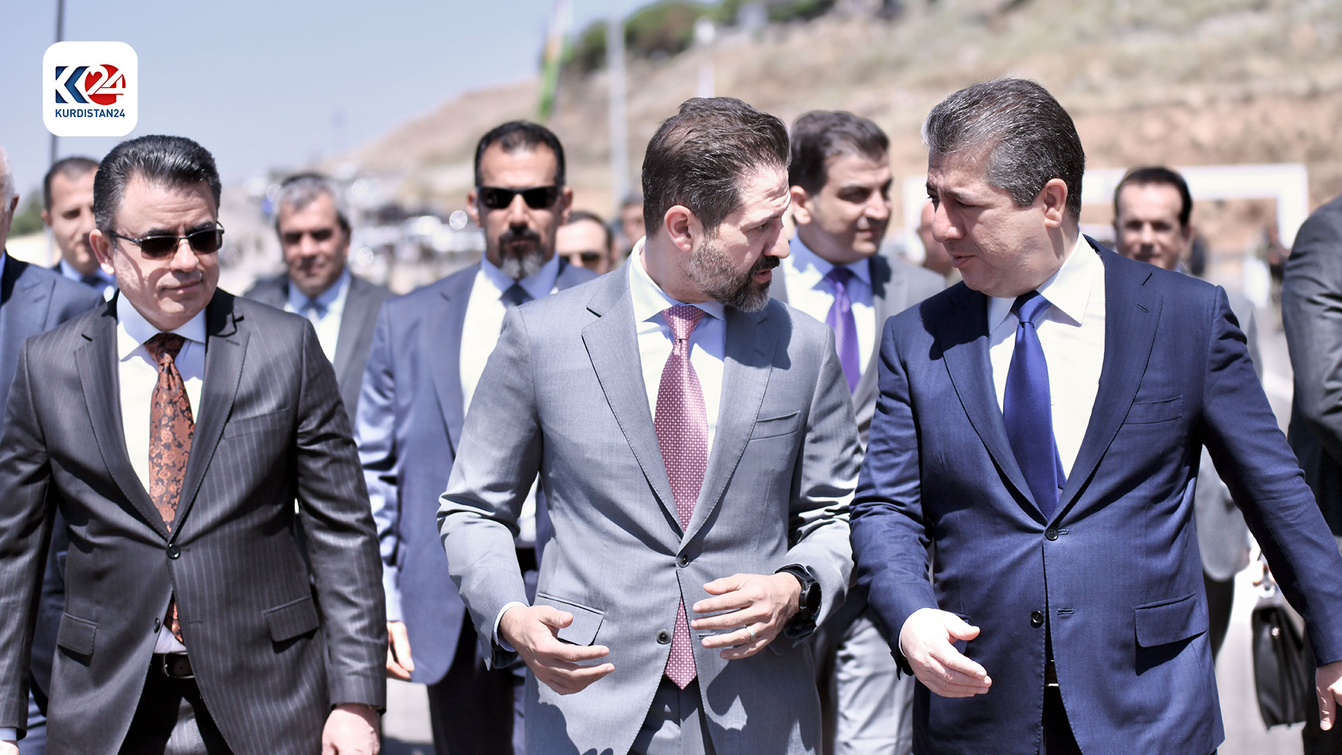 بحضور رئيس حكومة إقليم كوردستان.. افتتاح جسر 