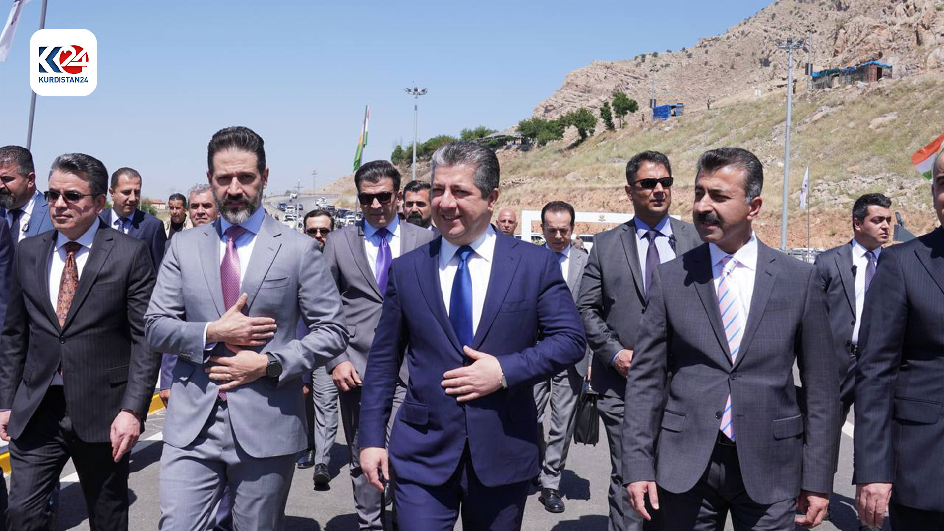 بحضور رئيس حكومة إقليم كوردستان.. افتتاح جسر 