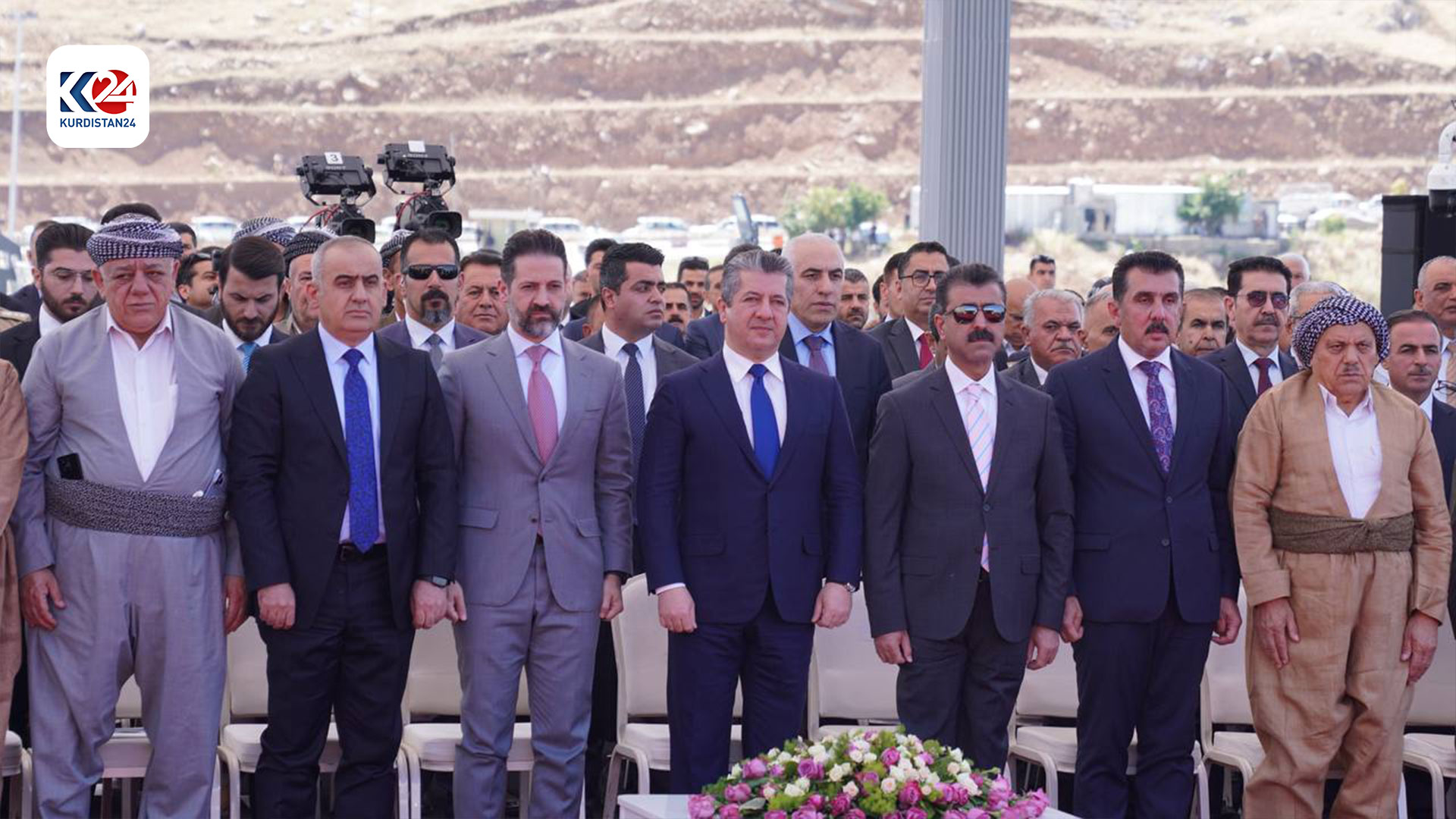 بحضور رئيس حكومة إقليم كوردستان.. افتتاح جسر 