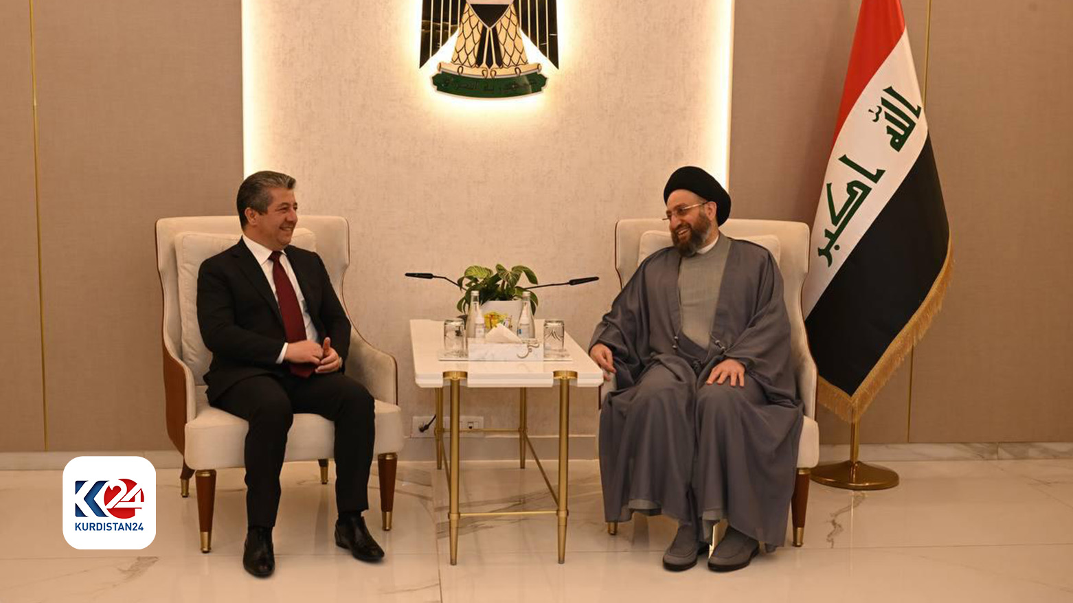 PM Masrour Barzani, Ammar al-Hakim discuss resolving issues in Baghdad meeting