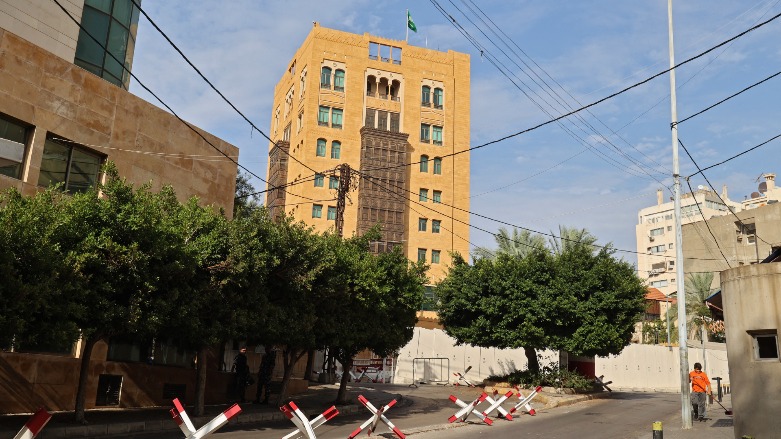 A picture shows the Embassy of Saudi Arabia in the Lebanese capital Beirut on October 30, 2021. (Photo: ANWAR AMRO / AFP)