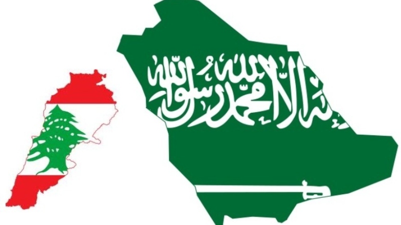 نقشه‌ی کشورهای عربستان و لبنان