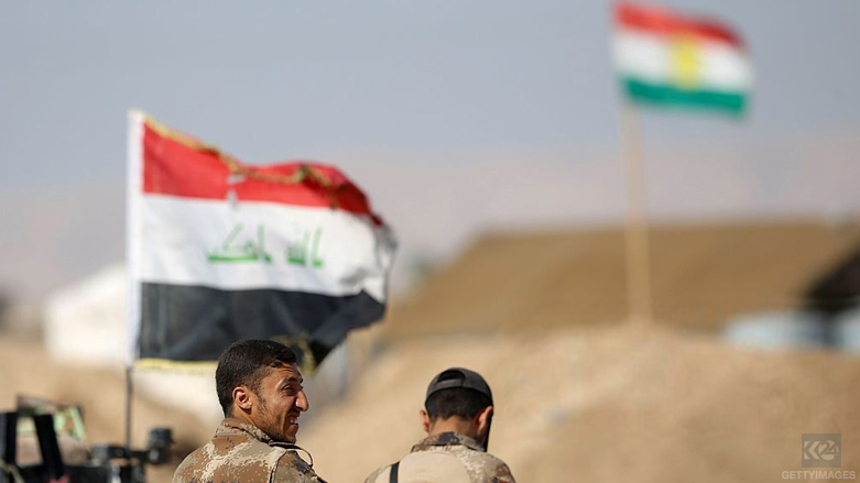 Iraqi and Kurdistan Region security forces fly their respective flags while on a joint patrol. (Photo: Archive)