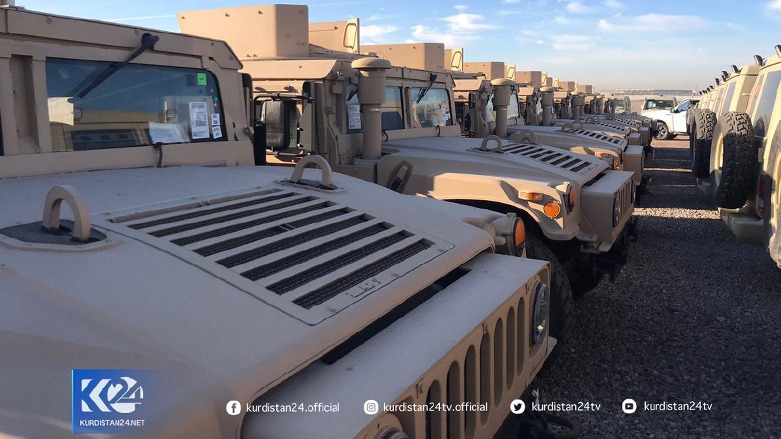A previous batch of Humvees supplied to the Peshmerga forces by the US-led coalition, Jan. 7, 2021. (Photo: Kurdistan 24)