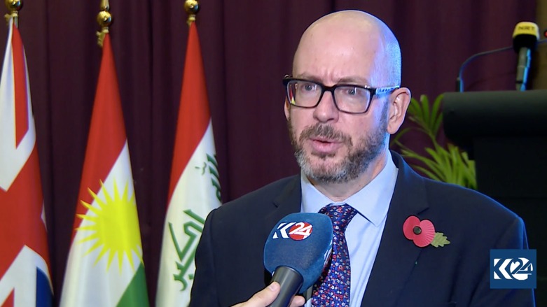 UK Consul General to Erbil, David Hunt, speaks to Kurdistan 24. (Photo: K24)
