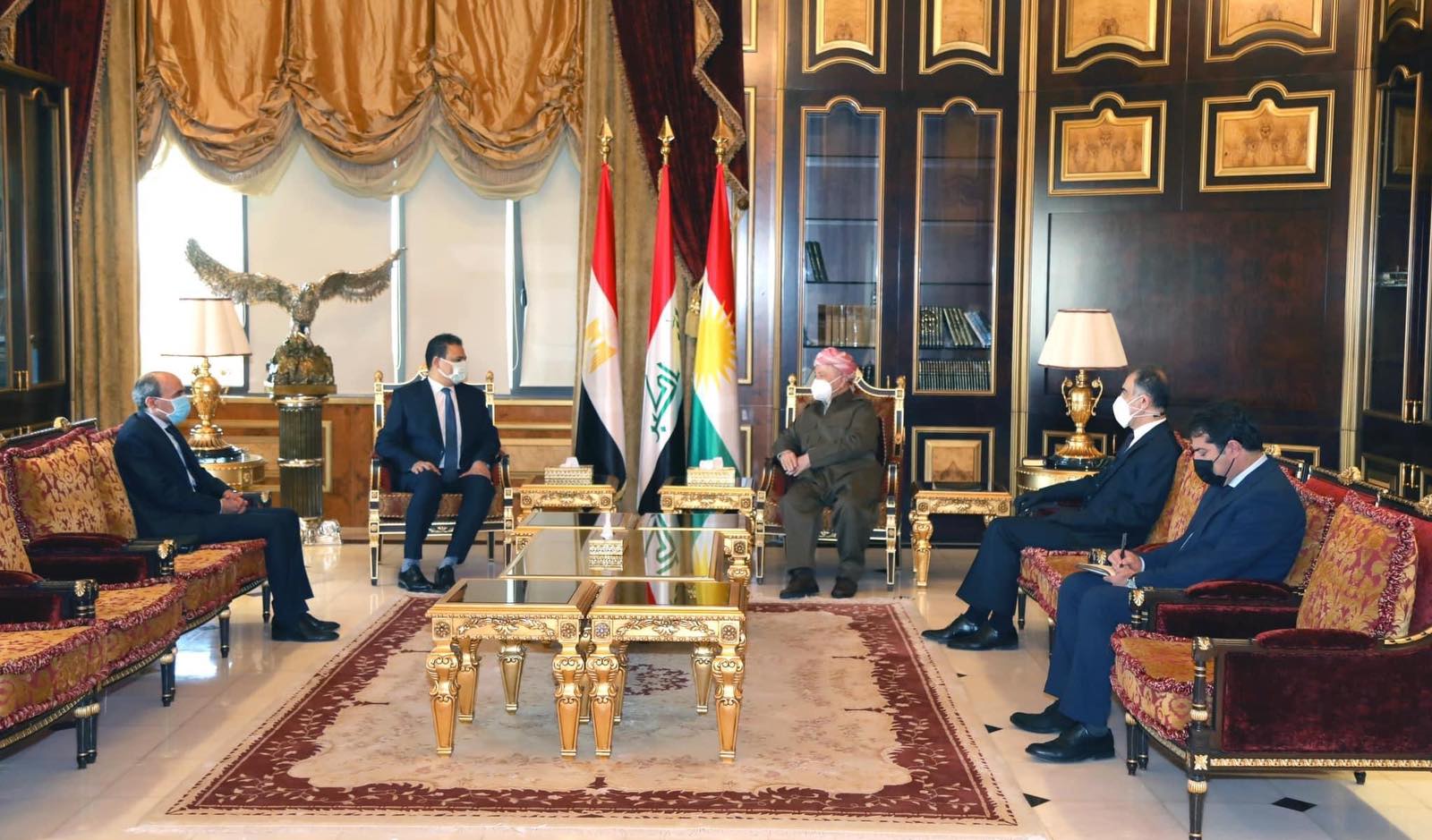 President Masoud Barzani receives Egypt’s ambassador to Iraq