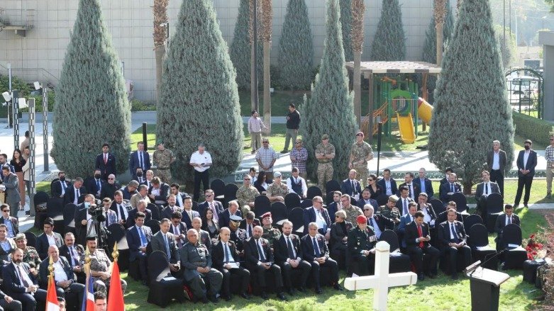 Remembrance Sunday ceremony, organized by the UK Consulate-General in Erbil, held in Rotana Hotel on Nov. 14, 2021. (Photo: Ministry of Peshmerga/Twitter)