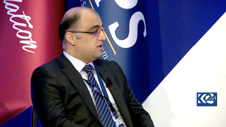 Aziz Ahmed, Deputy Chief of Staff to Prime Minister Masrour Barzani, speaks at the Middle East Peace and Security Forum (MEPS21) in Duhok, Nov. 17, 2021. (Photo: Kurdistan 24)