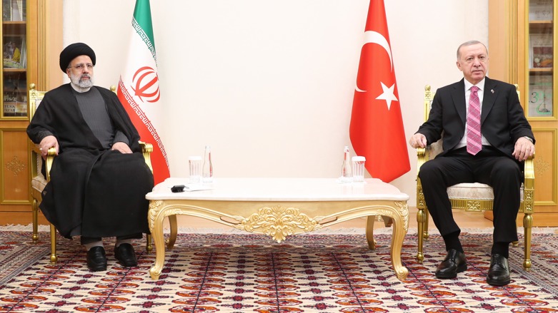 Iranian President Ebrahim Raisi and his Turkish counterpart Recep Tayyip Erdogan met on Sunday in Turkmenistan. (Photo: Iran Presidency)